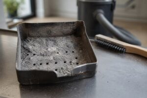 Creuset de poêle à granulés refroidi avec trous d’air à contrôler avant allumage